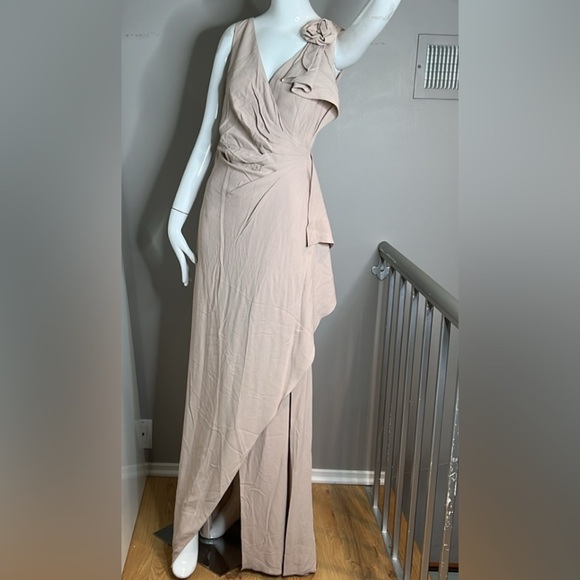 Valentino Sz 6 Silk Crepe Dusty Rose Sleeveless Long Gown - Picture 1 of 14